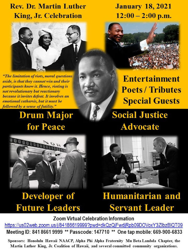 2021 Martin Luther King Jr Virtual Celebration 2021 Martin Luther King Jr Virtual Celebration