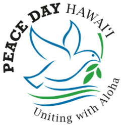 Peace Day Hawaii - Uniting with Aloha (dove and branch)